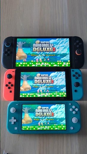 New Super Mario Bros U Deluxe- Nintendo Switch 2 vs Switch vs Switch Lite Speed Comparison