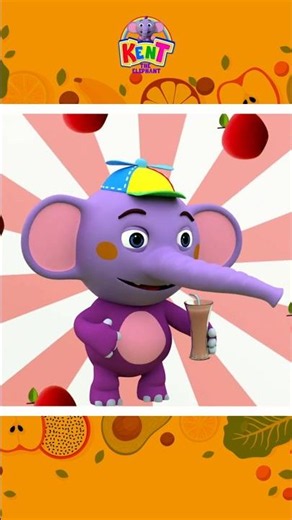 🍎🍌I Love Yummy Apple Smoothie!🥤#shorts #kidssong #kenttheelephant