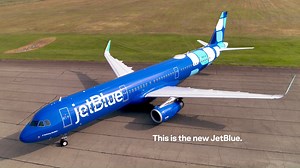 41K views · 1K reactions | JetBlue has always made bold moves—and we’re matching those with a bold update to our iconic liveries. Get a peek as we paint and reveal the new Airbus A321 with Mint—our first-ever Mint livery—featuring an all over-blue body, bright pops of color and Mint Leaves pattern. One done. More to come. Read more here: https://bit.ly/43FGHRl | JetBlue | Facebook