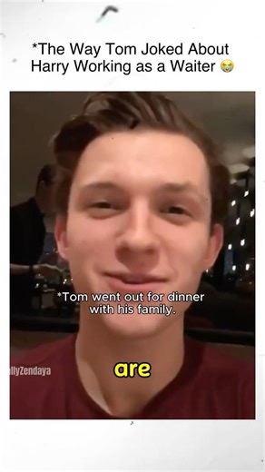 The Way Tom Joked About Harry Working as a Waiter 😭😂 #TomHolland #Zendaya #Tomdaya