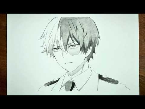 How to Draw Shoto Todoroki Step by Step | My Hero Academia