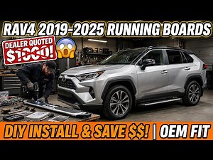 RAV4 Running Boards Install OEM PZQ44-42121 DIY (2019-2025 5th Gen) No Drill Cutting Rocker Panel