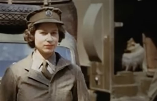 18 Year Old Queen Elizabeth as "The Princess Auto Mechanic" Soldier