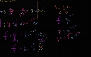 变量分离法 Separable differential equations [KhanAcademy]