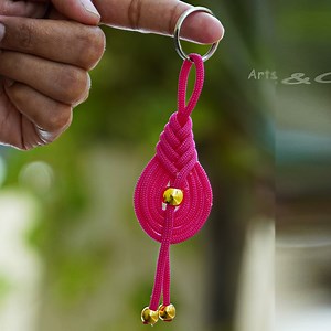 114K views · 3.3K reactions | Simple Macrame Key Chain / Macrame Flower keychain with out knot | Arts&Crafts | Facebook