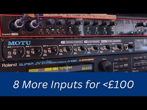 Expand Focusrite Scarlett 18i20 with Motu 8Pre Firewire Interface