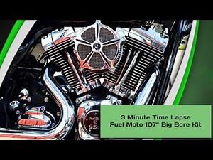 3 minute engine build; Fuel Moto 107" Harley Big Bore Kit Time Lapse