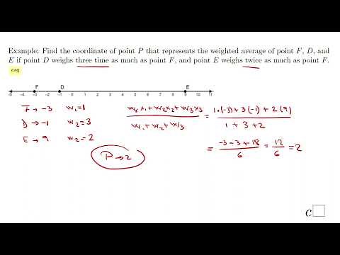 Locating Points using Weighted Average