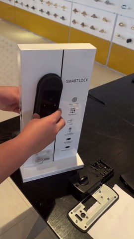 5-in-1 Smart Fingerprint Door Lock - Bluetooth APP, IC Card, Keyless Entry, Auto-Lock, 2 Lever Handle Sets for Front Door, Home Hotel Office, Easy Installation, Matte Black