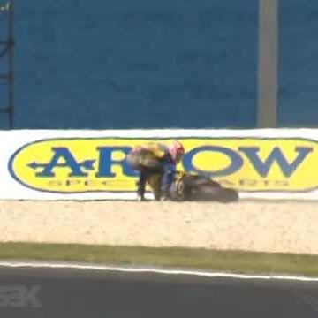 SBK 2008 - Terrible tumbles in Phillip Island