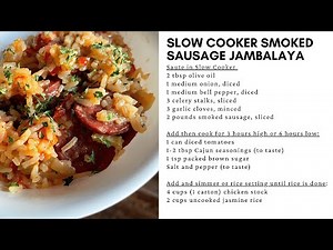 Smoked Sausage Jambalaya (Slow Cooker)