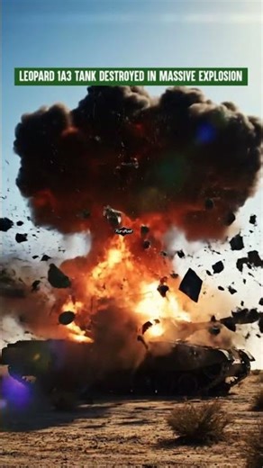 Leopard 1A3 Tank Destroyed in Massive Explosion