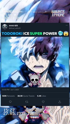TODOROKI ICE SUPER POWER 🥶😱#myheroacademia #edit #mha #amv#anime