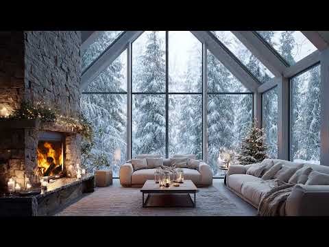Secluded Cabin in a Silent Forest | Warm Fireplace Ambience for Deep Sleep and Peaceful Relax