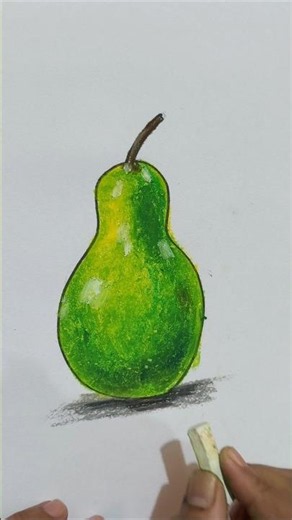 How to draw a pear step by step.