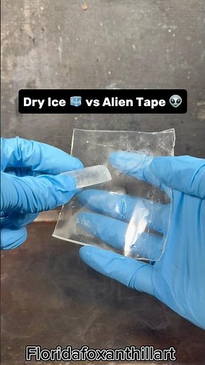 Dry Ice 🧊 vs Alien Tape 👽 #Satisfying #Experiment #ASMR #DryIce #Science