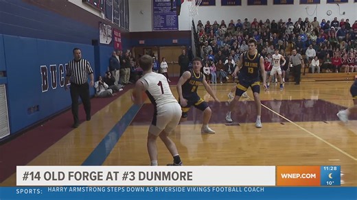#3 Dunmore Defeats #14 Old Forge 69-66 In Boy's High-School Basketball Action