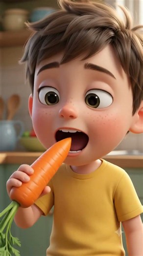 Ai cartoon talking object carrots