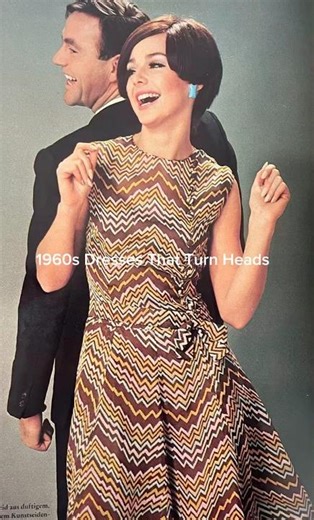 1960s Graphic Fashion – Bold Patterns & Elegant Vintage Style