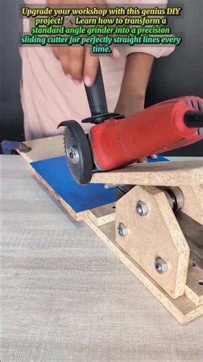 DIY Sliding Cutter! 🛠️ Turn Your Angle Grinder into a Pro Tool! 🪚