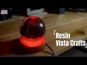 Volcano Resin Sphere | DIY Epoxy Art with Painted Miniature