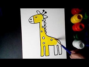 Vẽ con hươu cao cổ đơn giản - Kids channel