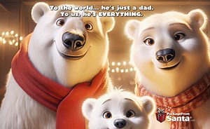 26K views · 880 reactions | To every dad, grandpa, stepdad, and father figure, thank you for being our hero, our guide, our rock, and our heart.  From bedtime laughs to big life lessons, you’ve made the world feel safe, magical, and full of love! Happy Father’s Day from all of us at PackageFromSanta.com ❤️ #packagefromsanta #fathersday #ThanksDad #dadiseverything #polarbearlove #northpolehugs | Package From Santa | Facebook