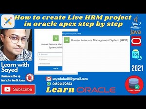 How to create HRM software in oracle apex step by step