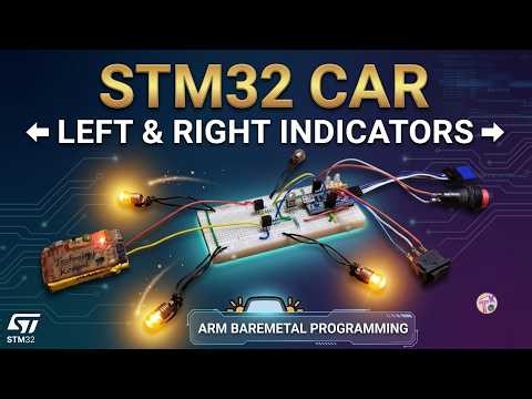 STM32 Berametal C programming with car indicator project