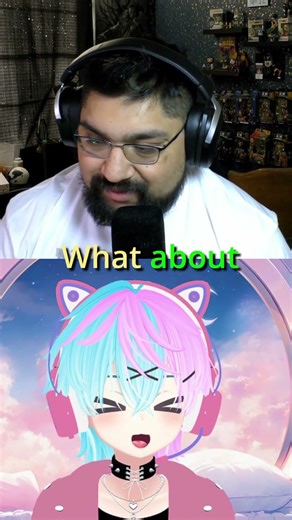 Interviewing a VTuber from across the pond,even if it means no sleep! #shorts #podcast #vtuber