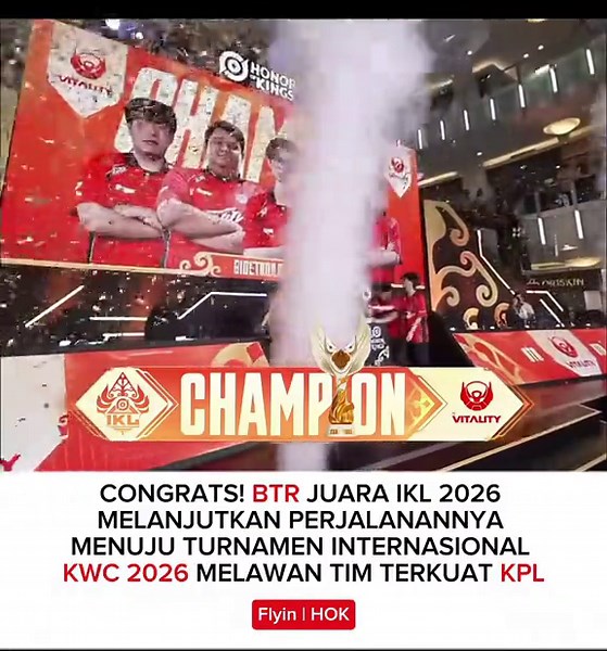 Congrats BTR 🥳🎉 #HoK #HonorofKings #IKL #Hokstudio #HOKID