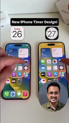 iOS 26 vs iOS 27 timer design😳.#shorts #youtubeshorts #ytshorts #shortsfeed