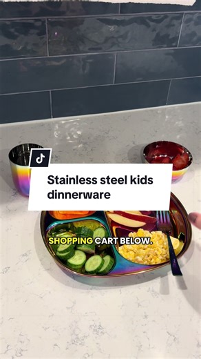 After learning about the harmful chemicals in plastics I decided to stop paying for scratchable plastic and switch to stainless steel. @Ahimsa Home #ahimsahome #microplastics #stainlesssteel #kidsmeals