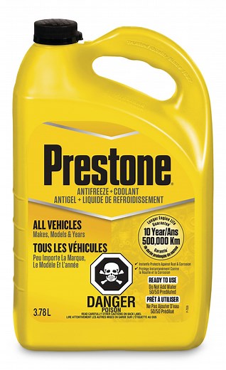 Prestone® 50/50 Premixed Anti-Freeze/Coolant for All Vehicles 3.78-L | Canadian Tire