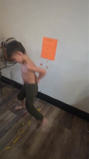 The elves got Journey again 😂🎯 Target practice in the house, splatter on the wall, and a 5-year-old laughing like it’s the greatest invention of all time. Best part? He wants to play Elf Target Practice at his birthday party tomorrow 🎉🎯 Five years old. Big imagination. Pure joy. These elves are ruthless. | Christopher-Brittney Nimtz