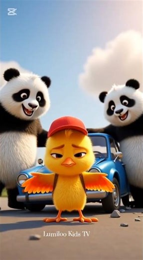 They Laughed at His Broken Car… Then He Built a Flying One! 🚗✨ | Cute Chick Cartoon #shorts #fyp