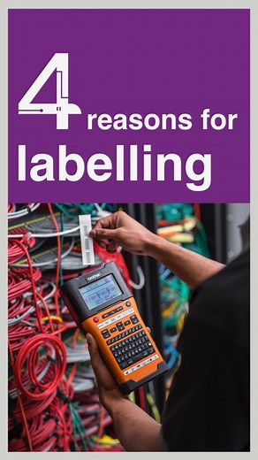 Reasons for labelling: 1) Identification: Ensure safety with proper labels on wires, cables, cabling, fise boxes, etc.; 2) Connectivity: Make sure cable connections are correct for easy trouble shooting and fault finding.; 3) Compliance: Ensure identification requirements are in compliance with the electrical regulations.; 4) Hazard: Improve safety by easily identifying hazards with colored labels. #brother #brotherme #brothergulf #atyourside #electriciansolutions #labeling #labelingmachine