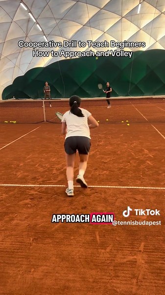 Many players spend hours on groundstrokes but overlook the importance of reading short balls and developing their approach and volleys. At the recreational and amateur level, this is one of the most effective ways to win points. This drills simplifies the situation, let's you repeat it many times, and builds the stamina, footwork and speed to finish points at the net. Tennis Lessons in Budapest. Private & Group Coaching in English and Spanish for Expats and Locals #tennistips #approach #volley #
