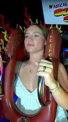 Slingshot Ride Fun: Exciting Reactions and Thrilling Moments