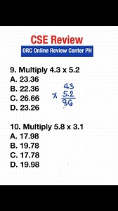CSE Review: Multiplying Decimal Numbers | ORC Online Review PH