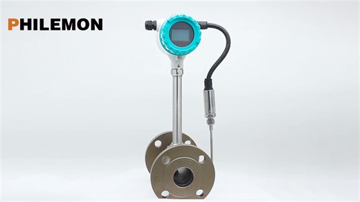Saturated Steam Vortex Flowmeter High Precision SS304 Flow Temperature and Pressure Compensation 4-20mA RS485/Modbus