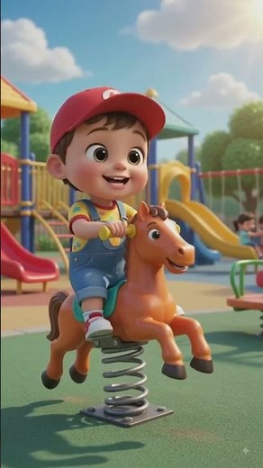 🐎 Playground Fun | Bouncy Ride Time! 😍 #riding #kids #reels