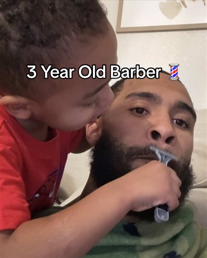 My son watch everything I do so when he got this barbe kit for Christmas he went crazy 💈😂 Few of the items we had to get on our own..