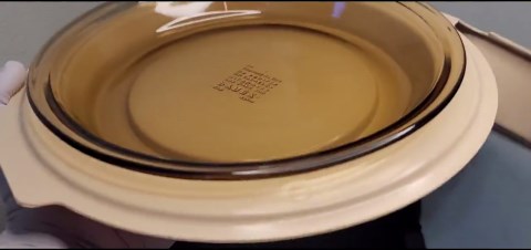 Vintage Amber Brown Pyrex 209 Pie Plate With P-309 PC Clam Shell Carrier - Etsy