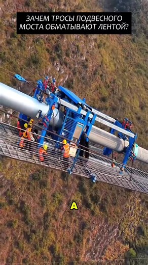 Зачем тросы подвесного моста обматывают лентой?#2026#факты #viral #технологии #новости