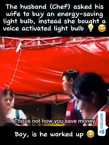 This husband is worked up at his wife's choice of light bulb 💡 😂 #fyp #fypシ゚ #fb #fbreelsvideo #Wow #Amazing #amazingvideo #shorts #videos #virals #viralvideo #FreedomChasers #funny #funnyvideos #chef #marriage #couple | Freedom Chasers