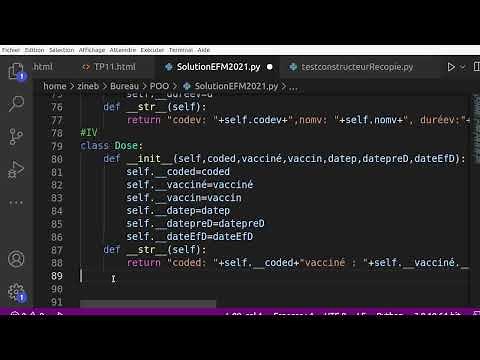 POO en python : correction EFM 2021 P3