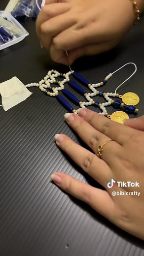 Tango Modern Iban Design Tutorial in Blue Color