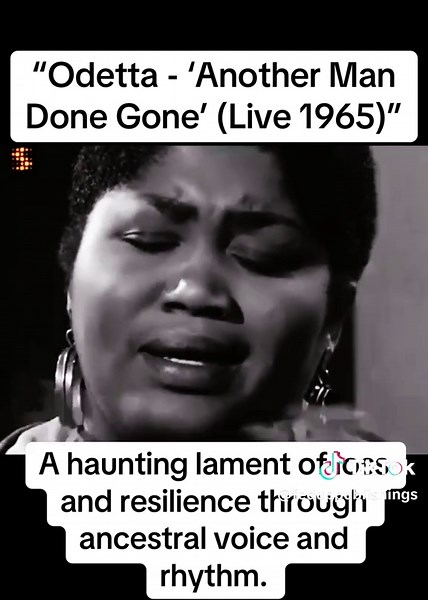 Description: Witness the raw power of Odetta’s voice in her 1965 live performance of “Another Man Done Gone.” With only her voice and clapping, Odetta channels the pain and resilience of African American history. This traditional song, rooted in the experiences of slavery, mourns the loss of yet another life. Odetta’s delivery is haunting, a poignant reminder of the struggles endured by generations past. Her performance is a testament to the enduring strength and sorrow carried through ancestral