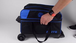 ELITE Basic Bowling Bag Double (2) Ball Roller with Rolling Wheels